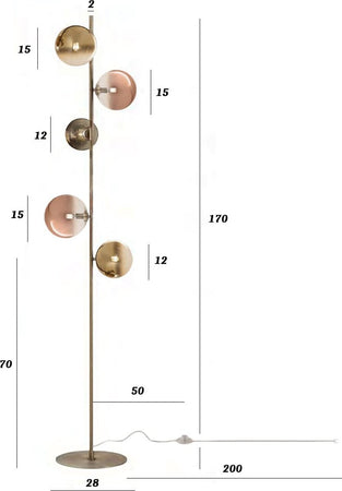 Piantana-classica-Redo-Group-ROY-01-2785-G9-LED-lampada-terra-sfere-vetro-pyrex-multiluce