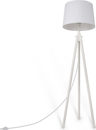 Piantana-Contemporanea-Calvin-Metallo-Bianco-1-Luce-Con-Diffusore-In-Tessuto