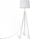 Piantana-Contemporanea-Calvin-Metallo-Bianco-1-Luce-Con-Diffusore-In-Tessuto