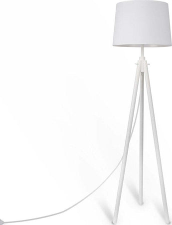 Piantana-Contemporanea-Calvin-Metallo-Bianco-1-Luce-Con-Diffusore-In-Tessuto