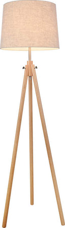 Piantana-Contemporanea-Calvin-Metallo-Marrone-1-Luce-Con-Diffusore-In-Tessuto