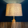 Piantana-Contemporanea-Calvin-Metallo-Marrone-1-Luce-Con-Diffusore-In-Tessuto