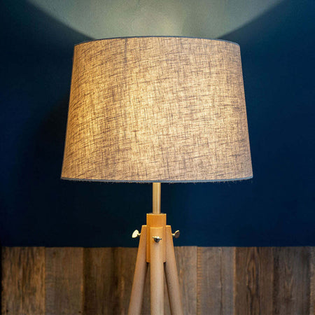 Piantana-Contemporanea-Calvin-Metallo-Marrone-1-Luce-Con-Diffusore-In-Tessuto