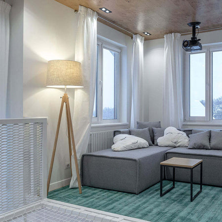 Piantana-Contemporanea-Calvin-Metallo-Marrone-1-Luce-Con-Diffusore-In-Tessuto