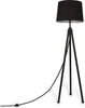 Piantana-Contemporanea-Calvin-Metallo-Nero-1-Luce-Con-Diffusore-In-Tessuto-Nero