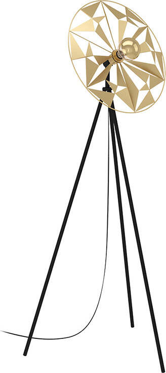 Piantana-Contemporanea-Castanuelo-1-Luce-Acciaio-Nero-E-Oro