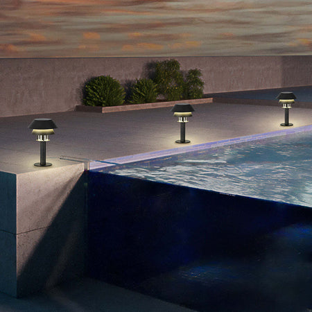 Piantana-Contemporanea-Da-Esterno-Chiappera-1-Luce-Acciaio-Nero-E-Bianco