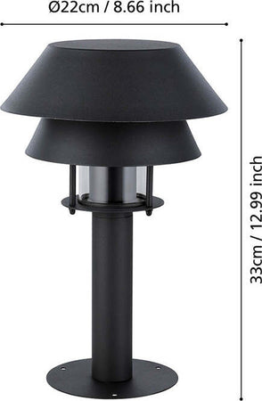 Piantana-Contemporanea-Da-Esterno-Chiappera-1-Luce-Acciaio-Nero-E-Bianco