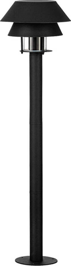 Piantana-Contemporanea-Da-Esterno-Chiappera-Alta-1-Luce-Acciaio-Nero-E-Bianco