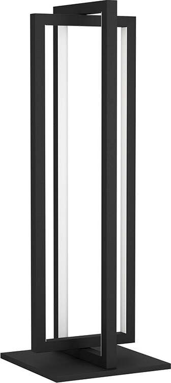 Piantana-Contemporanea-Da-Esterno-Laterna-4-1-Luce-Alluminio-Fuso-Nero