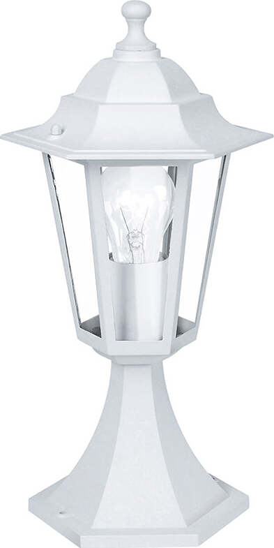 Piantana-Contemporanea-Da-Esterno-Laterna-5-1-Luce-Alluminio-Fuso-Bianco