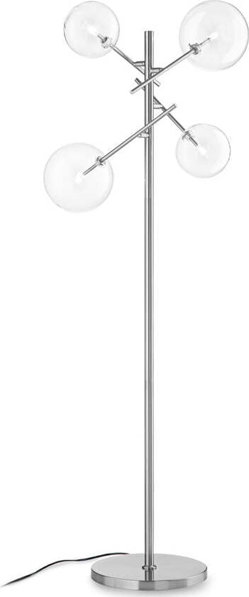 Piantana-Contemporanea-Equinoxe-Metallo-Cromo-4-Luci-2W-3000K-Luce-Calda