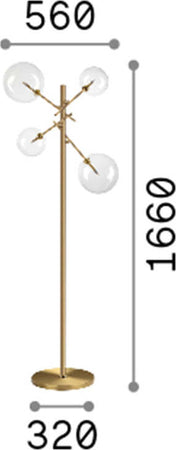 Piantana-Contemporanea-Equinoxe-Metallo-Cromo-4-Luci-2W-3000K-Luce-Calda