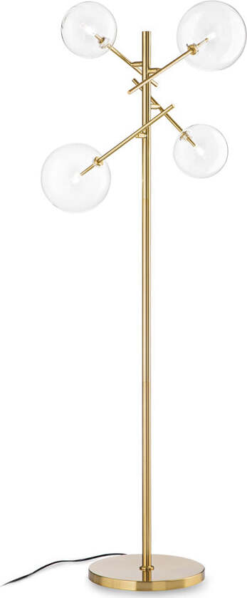 Piantana-Contemporanea-Equinoxe-Metallo-Ottone-4-Luci-2W-3000K-Luce-Calda