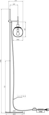 Piantana-Contemporanea-Erich-Struttura-In-Metallo-Nichel-1-Luce