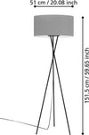 Piantana-Contemporanea-Fondachelli-1-Luce-Acciaio-Nero-Diffusore-Grigio