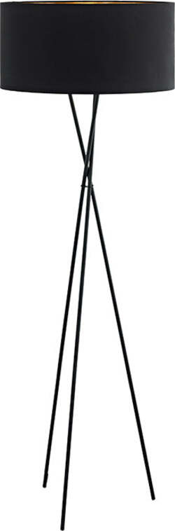 Piantana-Contemporanea-Fondachelli-1-Luce-Acciaio-Nero-Diffusore-Nero