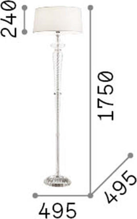 Piantana-Contemporanea-Forcola-Metallo-Bianco-1-Luce-E27