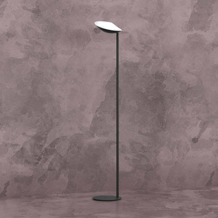 Piantana-Contemporanea-Mood-Metallo-Nero-Vetro-Bianco-6-Luci-Gx53