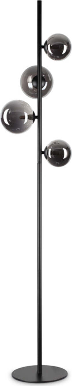 Piantana-Contemporanea-Perlage-Metallo-Nero-4-Luci-G9-3W-3000K-Luce-Calda