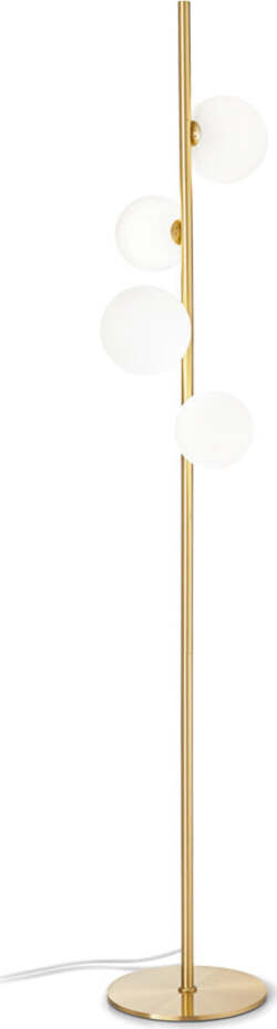 Piantana-Contemporanea-Perlage-Metallo-Ottone-4-Luci-G9-3W-3000K-Luce-Calda