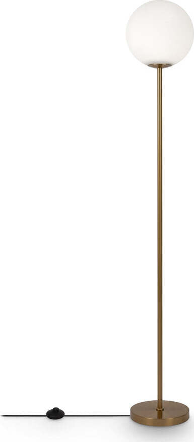 Piantana-Contemporanea-Ring-Metallo-Nero-1-Luce-E-Diffusore-Bianco