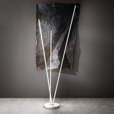Piantana-Contemporanea-Twins-Metallo-Bianco-Led-Integrato-47W