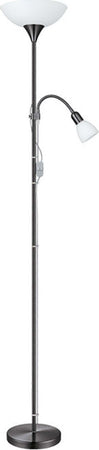 Piantana-Contemporanea-Up-2-2-Luci-Acciaio-Grigio-E-Nero