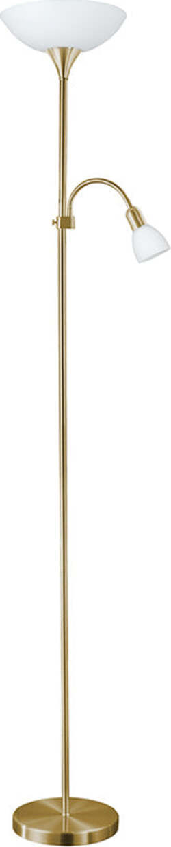 Piantana-Contemporanea-Up-2-2-Luci-Acciaio-Ottone