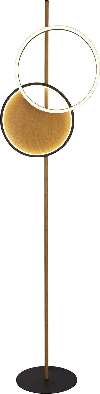 Piantana-Contemporaneo-Crosby-Acciaio-Nero-Policarbonato-Marrone-Led-28,13-3000K