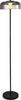 Piantana-Contemporaneo-Frisbee-Acciaio-Nero-Vetro-Led-9,57W-3000K