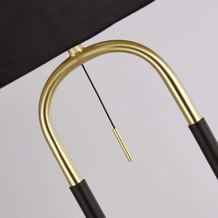 Piantana-Contemporaneo-Jazz-Acciaio-Nero-Tessuto-Ottone-1-Luce-E27