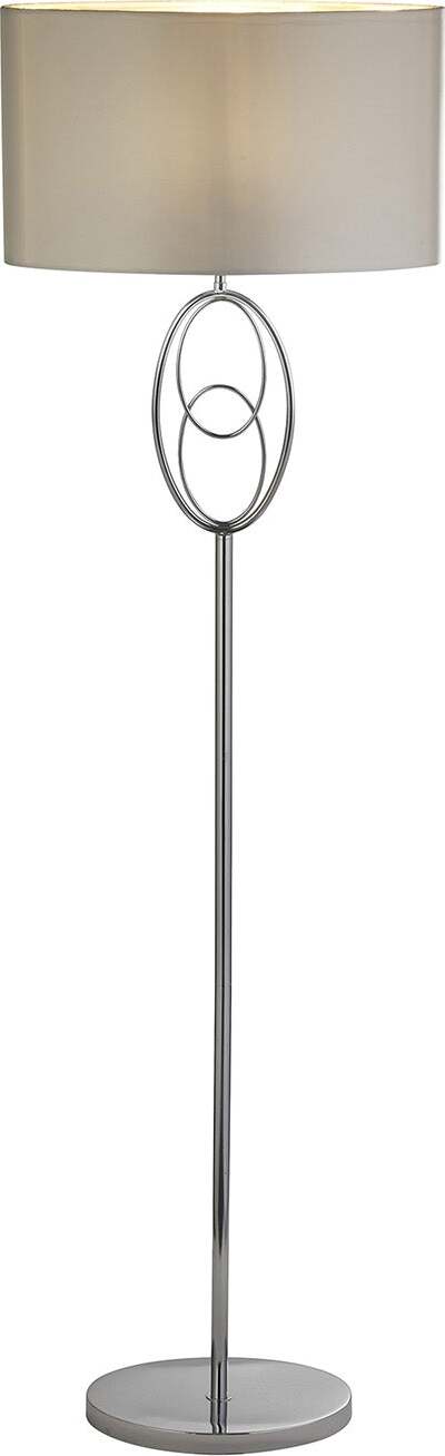 Piantana-Contemporaneo-Loopy-Floor-Acciaio-Cromo-Policarbonato-Argento-E27