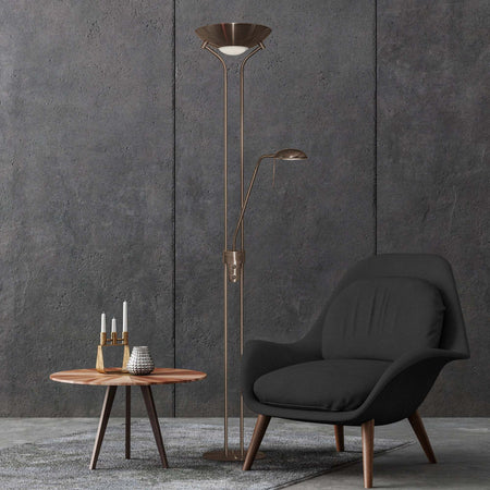 Piantana-Contemporaneo-Mother-Child-Acciaio-Adjustable-Vetro-1-Luce-R7S