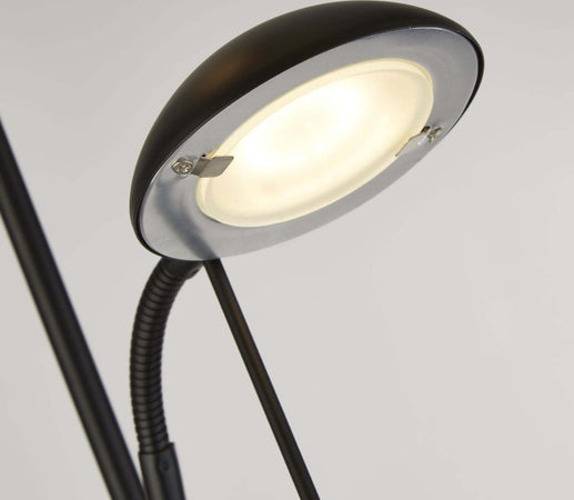Piantana-Contemporaneo-Mother-Child-Acciaio-Nero-Vetro-Led-15,41W-3000K