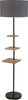 Piantana-Contemporaneo-Norfolk-Legno-Marrone-Tessuto-Grigio-1-Luce-E27