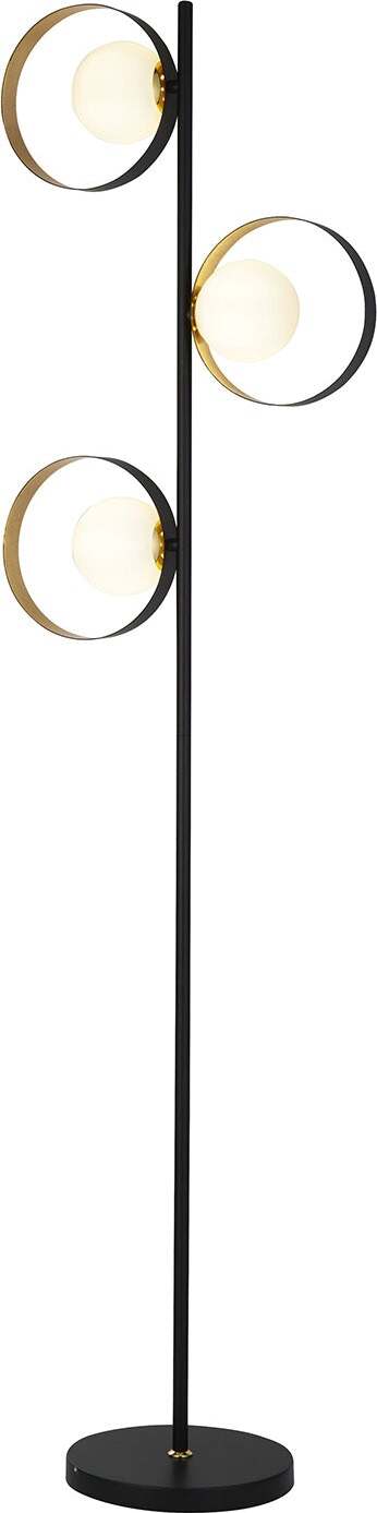 Piantana-Contemporaneo-Orbitale-Acciaio-Nero-Vetro-Oro-1-Luce-G9