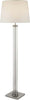 Piantana-Contemporaneo-Pedestal-Acciaio-Argento-Vetro-Bianco-1-Luce-E27