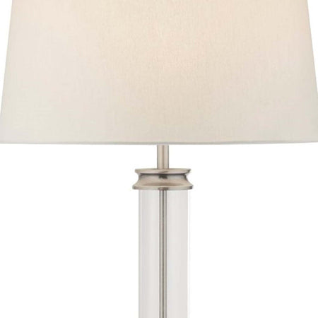 Piantana-Contemporaneo-Pedestal-Acciaio-Argento-Vetro-Bianco-1-Luce-E27