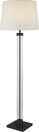 Piantana-Contemporaneo-Pedestal-Acciaio-Nero-Vetro-Bianco-1-Luce-E27