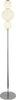Piantana-Contemporaneo-Snow-Ball-Acciaio-Cromo-Vetro-Bianco-Led-19W-3000K