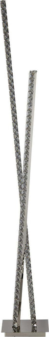 Piantana-Contemporaneo-Trifoglio-Acciaio-Cromo-Vetro-Trasparente-Led-30W-4000K