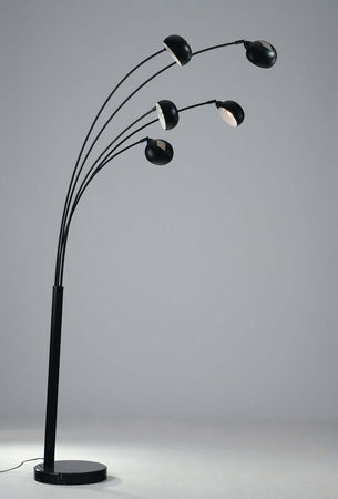 Piantana Eracle Nera 5Xe14 108X219X35Cm Illuminazione/Illuminazione per interni/Lampade/Lampade da terra Led Mall Home - Napoli, Commerciovirtuoso.it