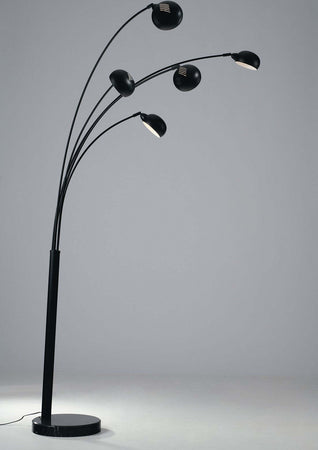 Piantana Eracle Nera 5Xe14 108X219X35Cm Illuminazione/Illuminazione per interni/Lampade/Lampade da terra Led Mall Home - Napoli, Commerciovirtuoso.it