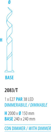 Piantana-Fratelli-Braga-TRUCIOLO-2083-T-E27-LED-dimmerabile-metallo-lampada-terra