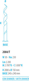 Piantana-Fratelli-Braga-TRUCIOLO-2084-T-LED-dimmerabile-metallo-lampada-terra