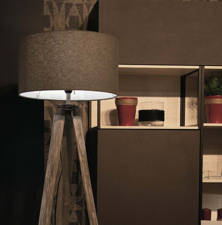 Piantana Gallery Legno 1Xe27 51X156Cm Illuminazione/Illuminazione per interni/Lampade/Lampade da terra Led Mall Home - Napoli, Commerciovirtuoso.it