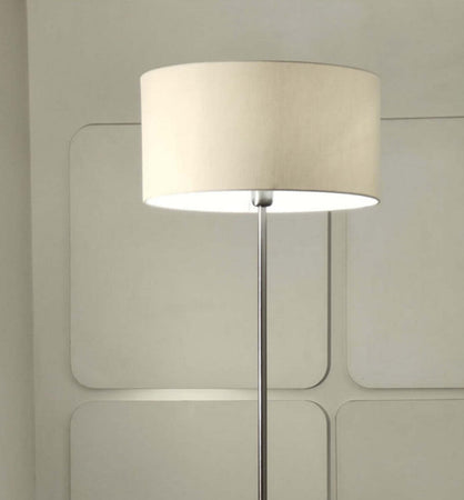 Piantana-Illuminando-CILINDRO-TE-43-E27-LED-metallo-tessuto-lampada-terra-classica-moderna