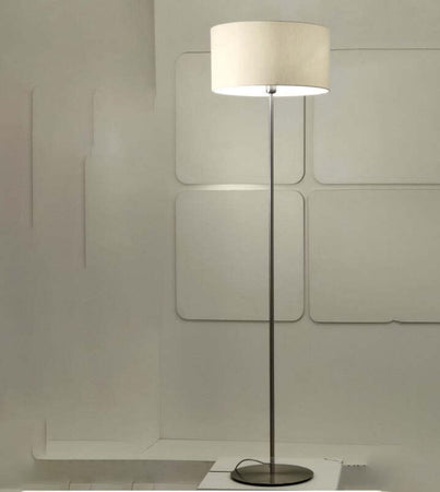 Piantana-Illuminando-CILINDRO-TE-43-E27-LED-metallo-tessuto-lampada-terra-classica-moderna