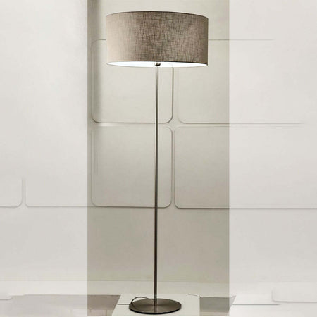 Piantana-Illuminando-CILINDRO-TE-58-E27-LED-metallo-tessuto-cilindro-lampada-terra-classica-moderna